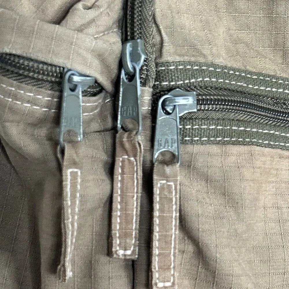 Vintage GAP Military Bag Tan Lightweight Travel Gorp Core Nylon Adjustable Strap